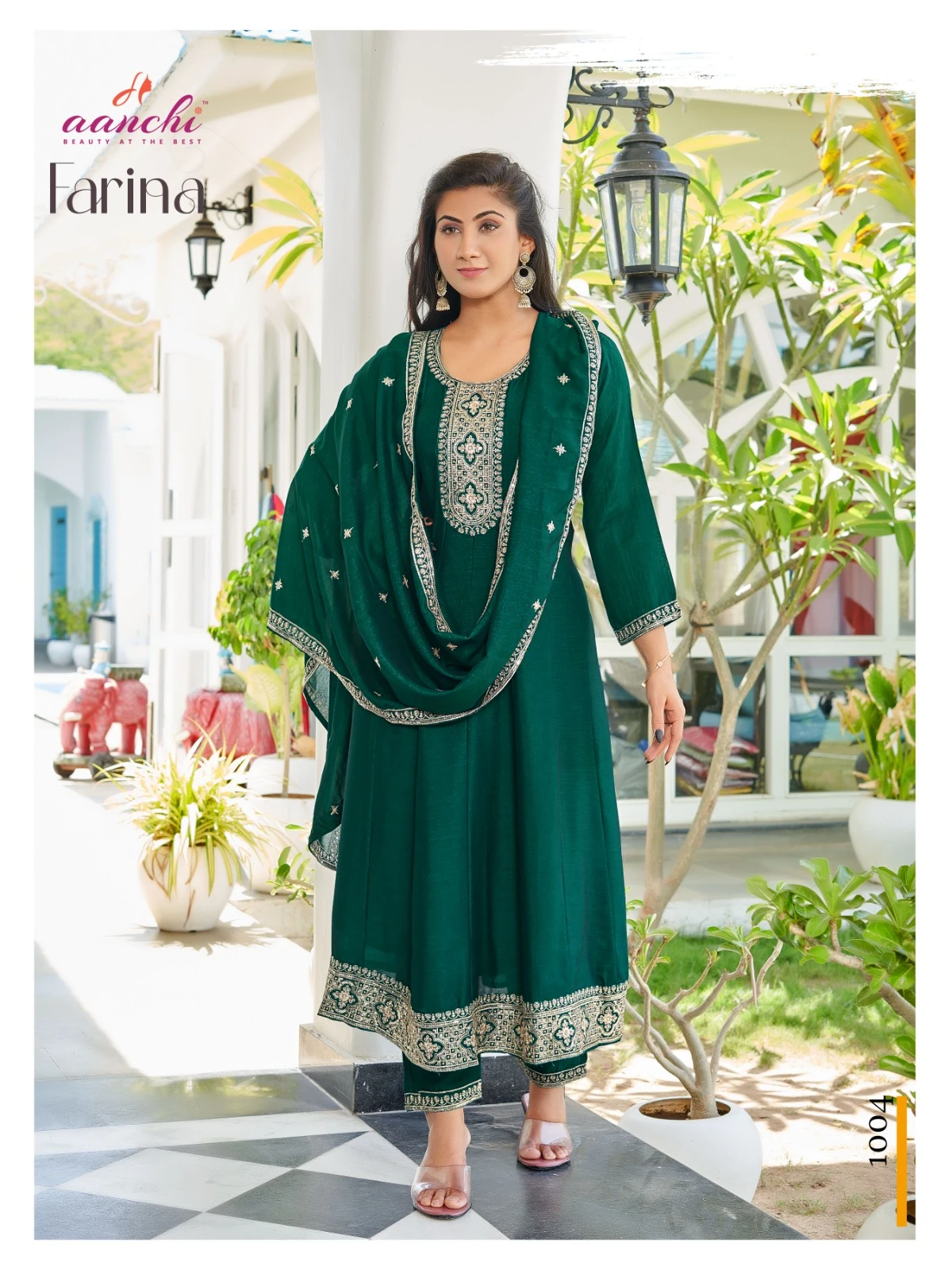 Aanchi Kurti Farina Vichitra Wholesale Readymade Salwar Suit Catalog — Wholesale Salwar Suits, Aanchi wholesale from Surat — view 2
